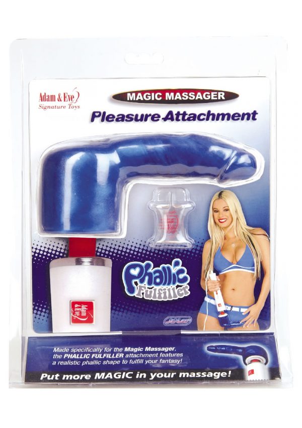Adam And Eve Magic Massager Phallic Fulfiller Attachment Waterproof Blue