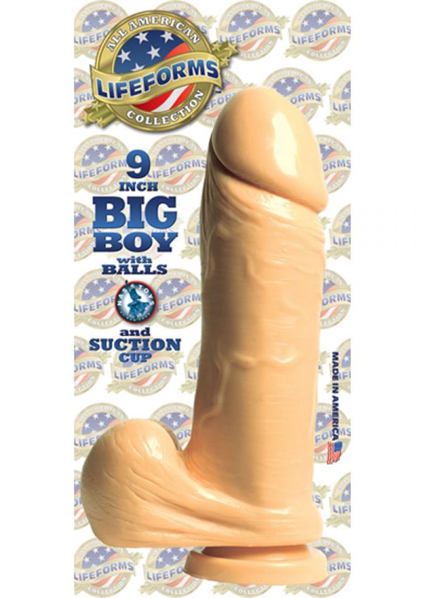 All American Lifeforms Collection 9 Inch Big Boy With Balls And Suction Cup Flesh