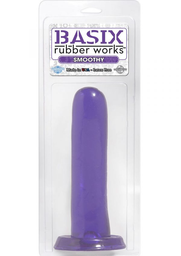 Basix Rubber Works Smoothy Dong 5 Inch Purple