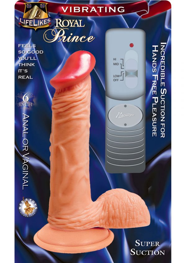 Lifelikes Vibrating Royal Prince Vibrator 6 Inch Flesh