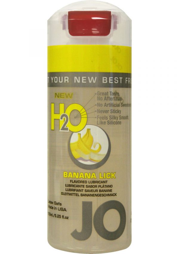 Jo H2O Flavored Water Based Lubricant Banana Lick 4 Ounce