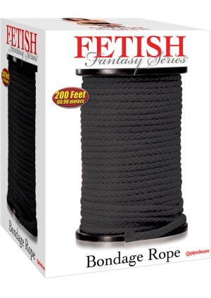 Fetish Fantasy Series Bondage Rope 200 Feet Black
