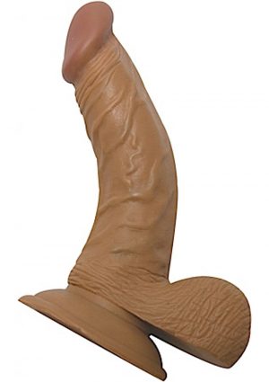 Real Skin Latin American Whoppers Dong With Balls 6.5 Inch Brown