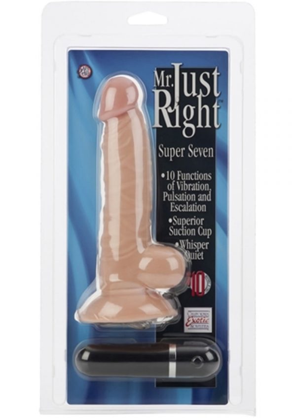 Mr Just Right Super Seven Dong Vibrator 7.5 Inch Ivory