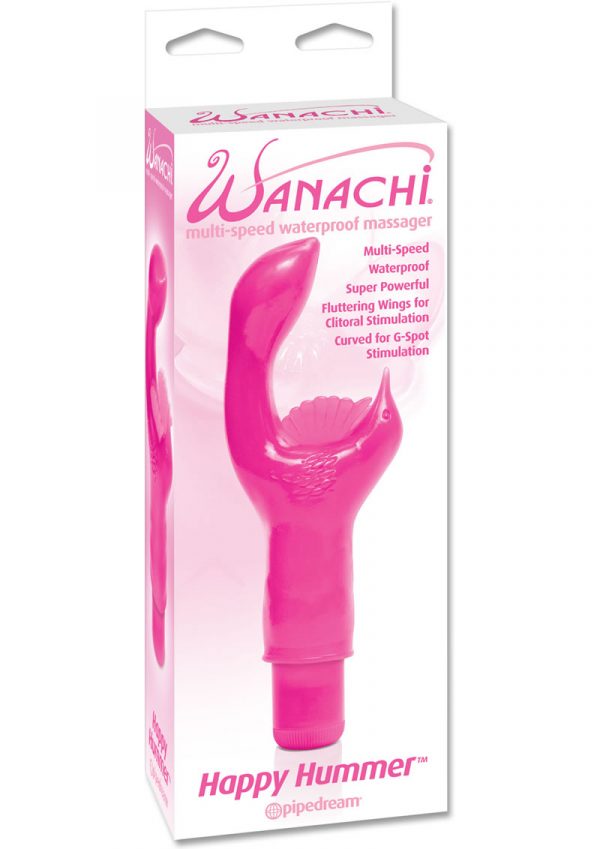 Wanachi Happy Hummer Mini Multi-Speed Silicone G-Spot Massager Waterproof Pink