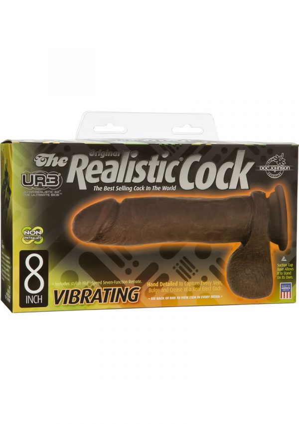 The Vibro UR3 Realistic Vibrating Cock 8 Inch Black
