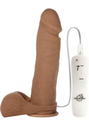 The Vibro UR3 Realistic Vibrating Cock 8 Inch Brown