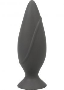 Corked Silicone Anal Plug Waterproof Small Charcoal