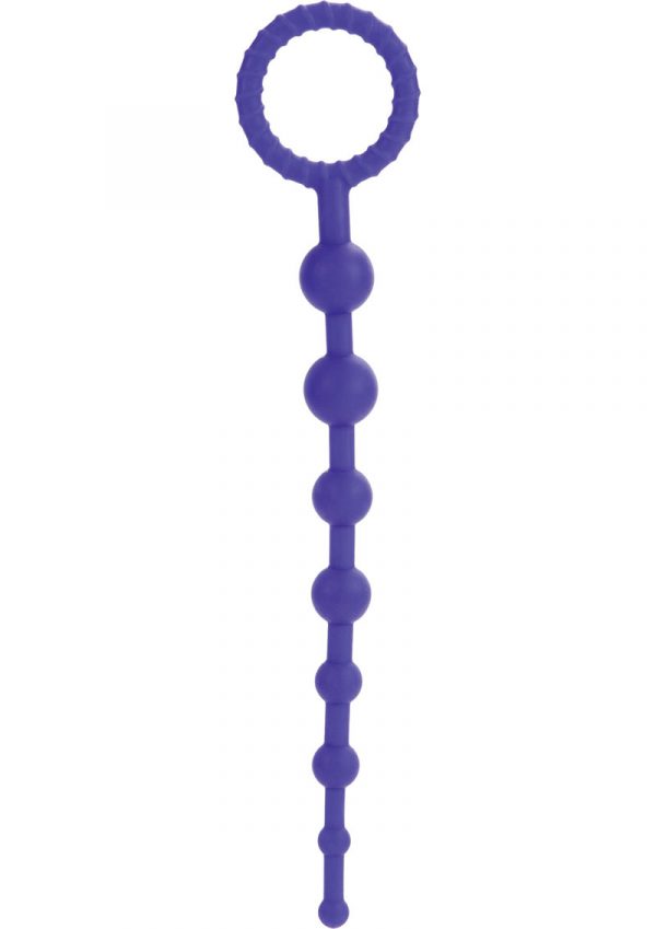 Booty Call X-10 Silicone Anal Beads Purple 8 Inch