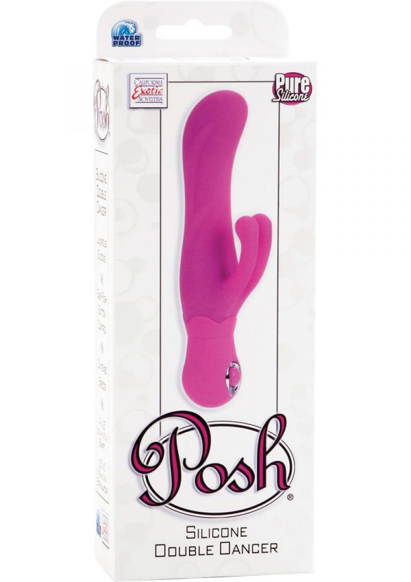 Silicone Double Dancer Vibrator Waterproof Pink