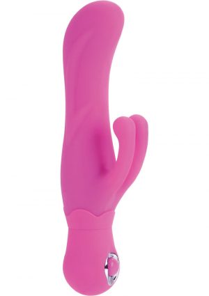 Silicone Double Dancer Vibrator Waterproof Pink