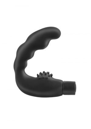 Anal Fantasy Collection Vibrating Reach Around Silicone Massager Waterproof Black 4.25 Inch