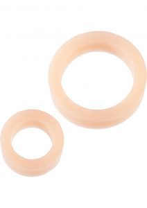 Platinum Premium Silicone The C Rings Cock Ring Double Pack White