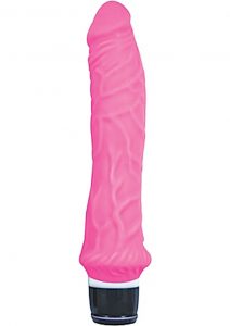 Timeless Classics Top Stud Silicone Realistic Vibrator Waterproof Pink 9.5 Inch