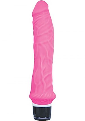 Timeless Classics Top Stud Silicone Realistic Vibrator Waterproof Pink 9.5 Inch