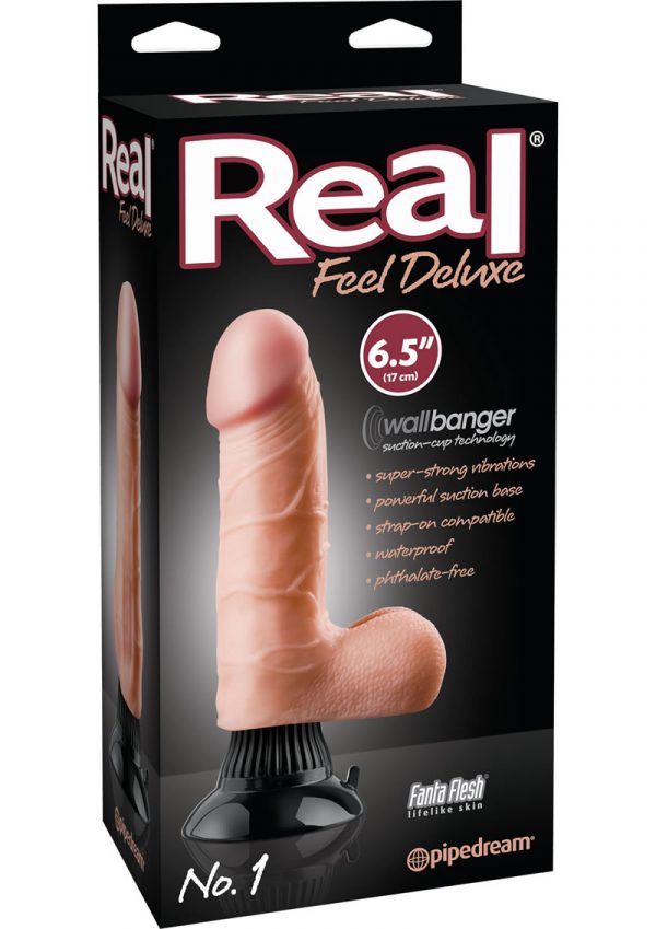 Real Feel Deluxe No 1 Wallbanger Vibrating Dildo Waterproof Flesh 6.5 Inch