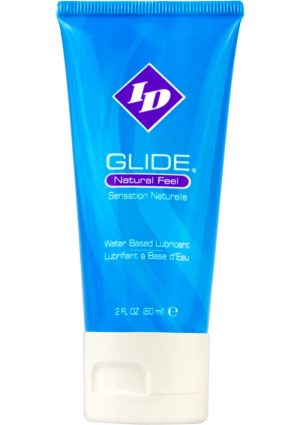 ID Glide Natural Feel Water Based Lubricant 2 Ounce Travel Tube