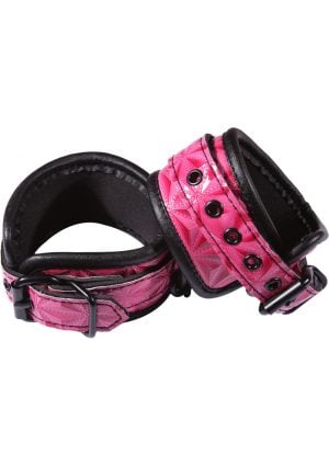 Sinful Wrist Cuffs Vinyl - Pink