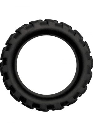 Mack Tuff Large Tire Silicone Cock Ring Waterproof Black 1.45 Inch Diameter