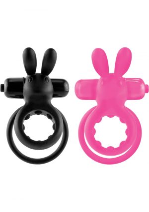 Ohare Silicone Vibrating Cockring Waterproof Assorted Colors 6 Each Per Case
