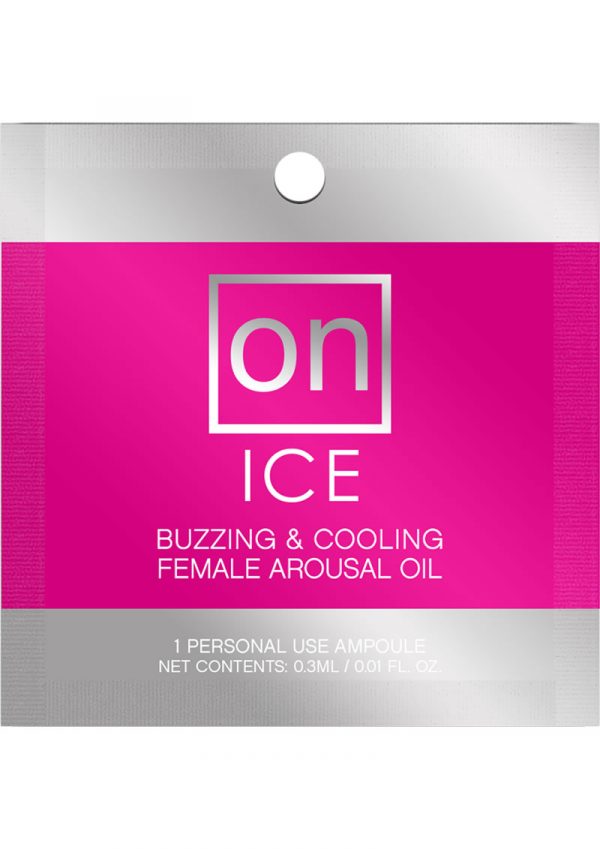 On Ice Buzzing and Cooling Female Arousal Oil .01 Ounce 40 Ampoule Per Tower