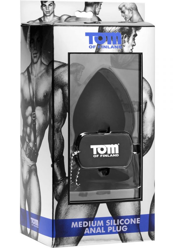 Tom Of Finland Medium Silicone Anal Plug Black 3 Inch