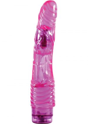 B Yours Vibe 02 Realistic Jelly Vibrator Waterproof Purple 9 Inch