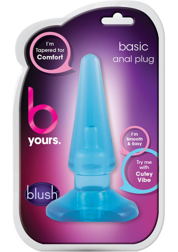 B Yours Basic Anal Plug Blue 4.25 Inch