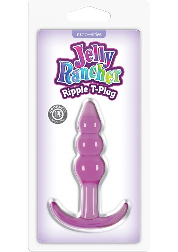 Jelly Rancher Ripple T Plug Purple 4.3 Inch