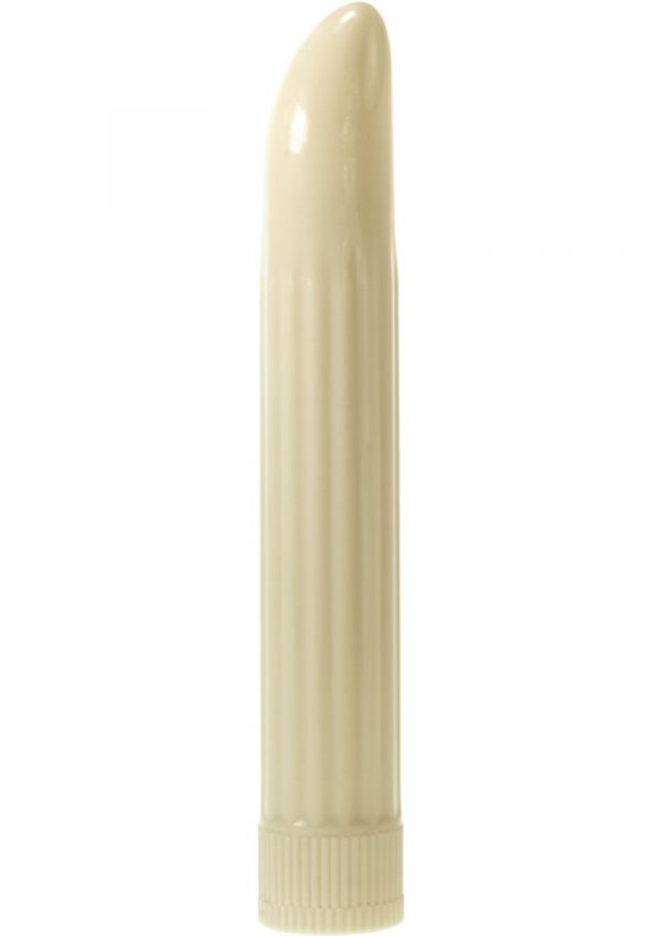 Minx Sensuous Ribbed Vibrator Ivory 6 Inch