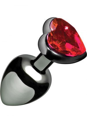 Master Series Crimson Tied Collection Scarlet Jewel Anal Plug With Red Gem 3.2 Inch