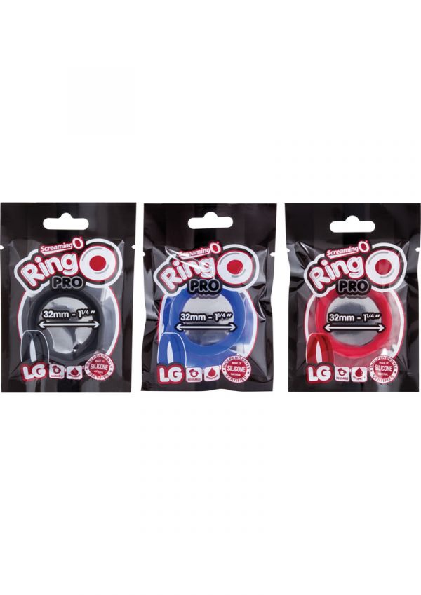 Ring O Pro Large Silicone Cockrings Waterproof Assorted Colors Pop Box