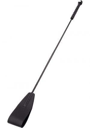 Rouge Leather Riding Crop Black