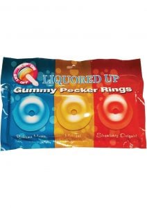 Liquored Up Gummy Pecker Rings Assorted Colors Assorted Flavors