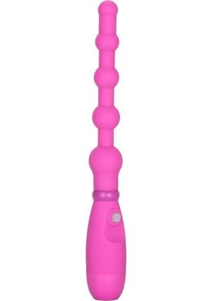 Booty Call Booty Flexer Silicone Beaded Anal Probe Waterproof Pink 5.75 Inch