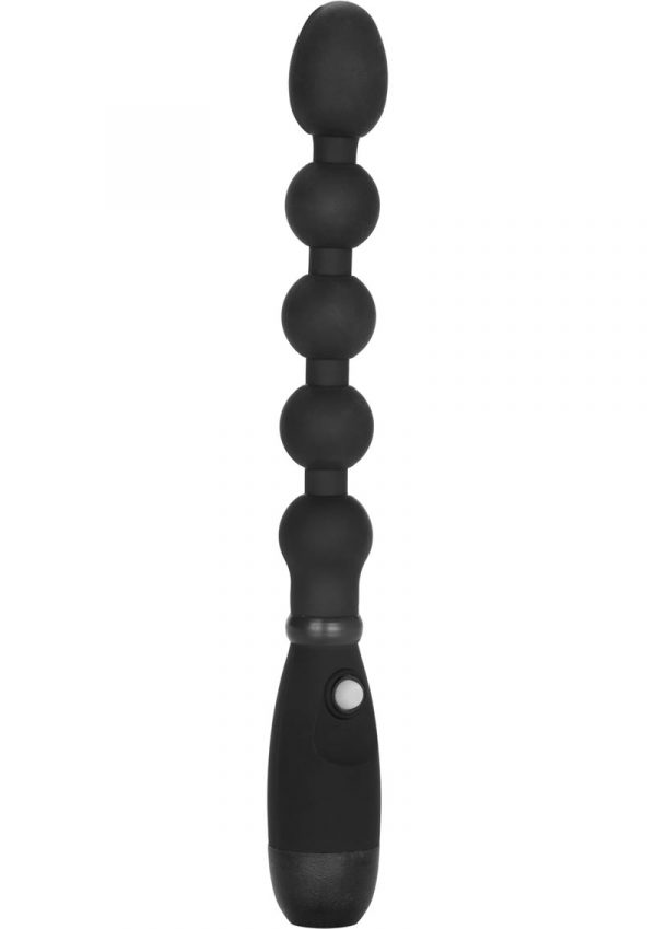 Booty Call Booty Bender Silicone Beaded Anal Probe Waterproof Black 7 Inch