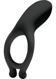 Optimale Rechargeable Vibrating Silicone C Ring Waterproof Black