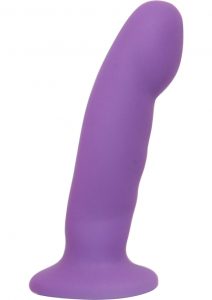 Luxe Cici Silicone Dildo Splashproof Purple 6.5 Inch