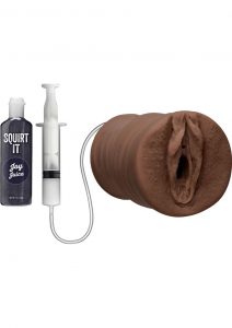 Squirt it Squirting Pussy with 1FL OZ Joy Juice Ultaskyn Brown