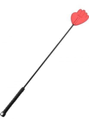 Rouge Leather Hand Riding Crop Red