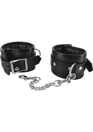 Strict Locking Padded Wrist Cuffs Black