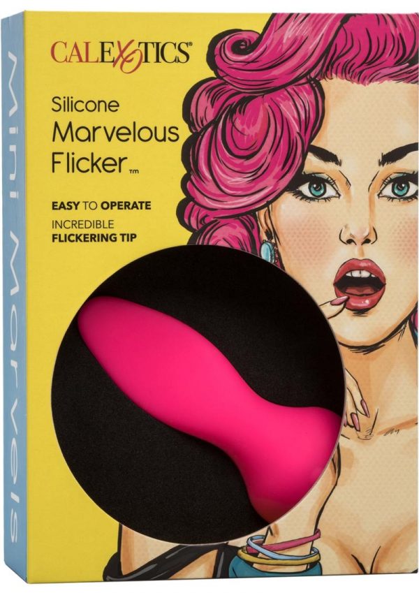 Mini Marvels Marvelous Flicker Silicone Rechargeable Massager Waterproof Pink 5 Inch