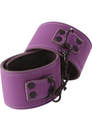 Lust Bondage Wrist Cuff Purple And Black