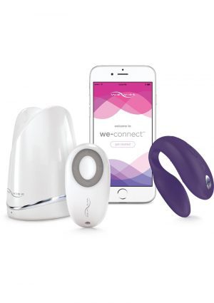 We-Vibe Sync Silicone Couples Vibrator Remote Control USB App Ready Waterproof Purple