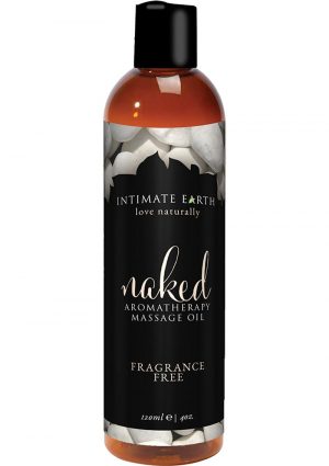 Intimate Earth Naked Aromatherapy Massage Oil Fragrance Free 4 Ounce