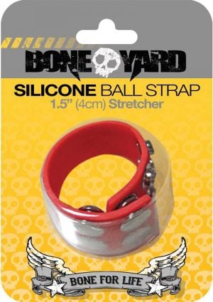 Bone Yard Silicone Ball Strap Red