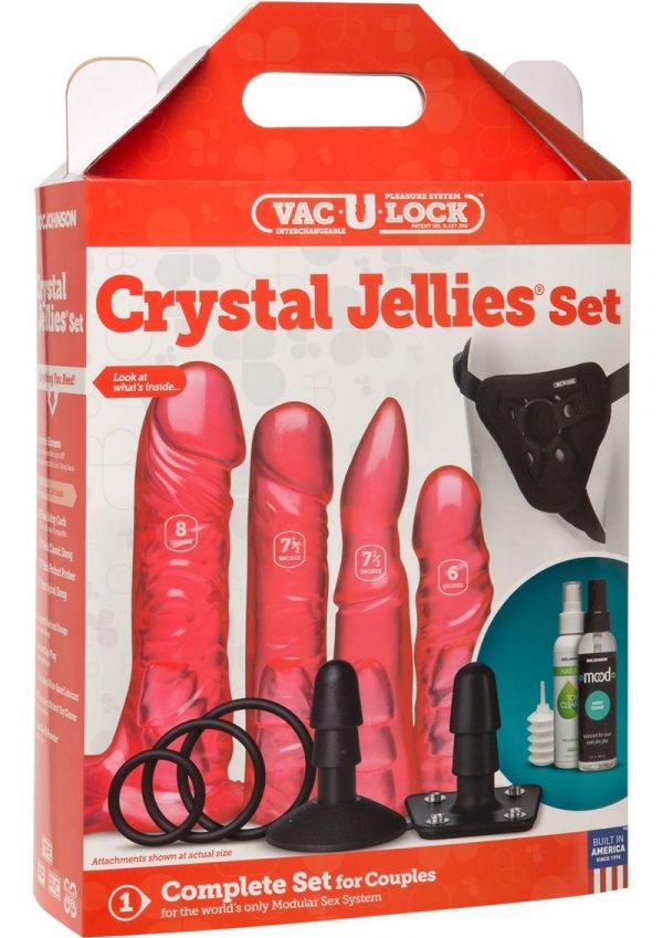 Vac U Lock Crystal Jellies Set Pink Assorted Sizes