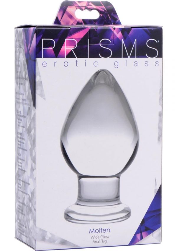 Prisms Molten Wide Glass Anal Plug Clear