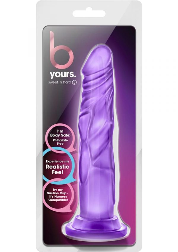 B Yours Sweet N Hard 05 Realistic Dong Purple 7.5 Inch