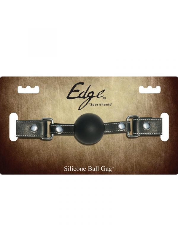 Edge Silicone Ball Gag With Adjustable Leather Strap